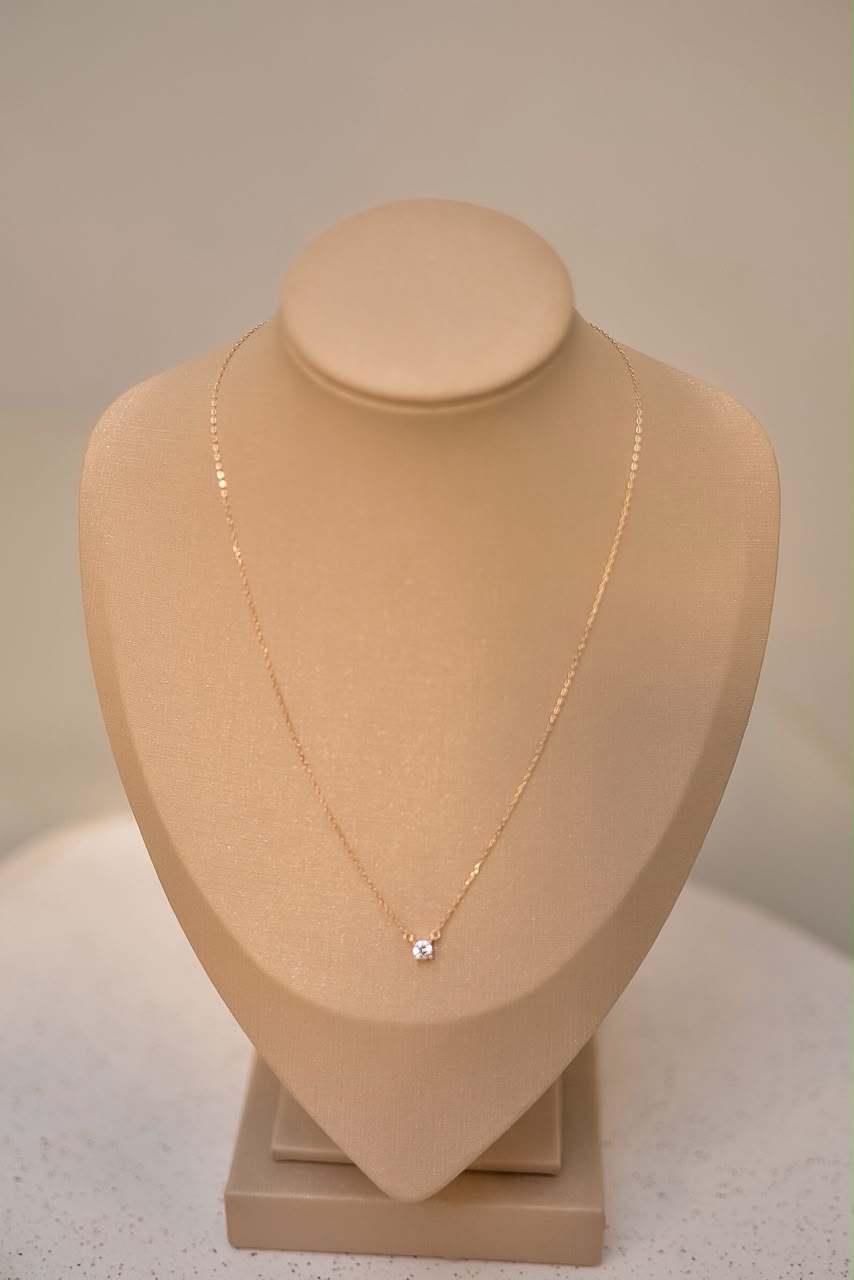 Colar Clair Zircônia Cristal 4mm Prata 925