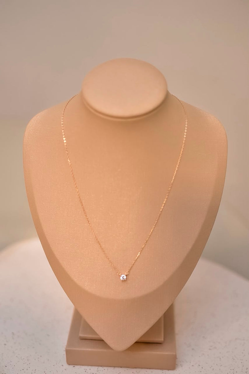 Colar Clair Zircônia Cristal 4mm Prata 925