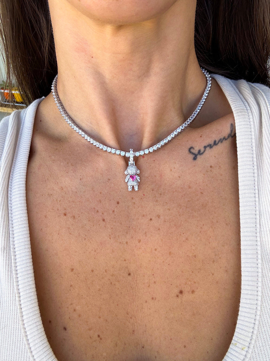 Pingente Pink Prata 925