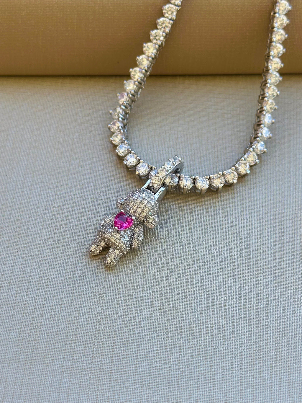 Pingente Pink Prata 925
