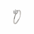 Anel Solitário Moissanite 6,5mm Prata 925