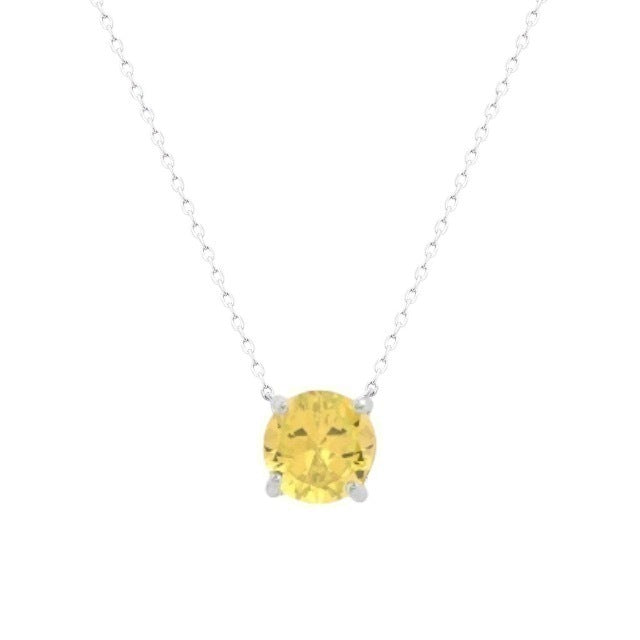 Colar Clair Yellow Fancy Prata 925