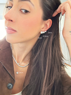 Brinco Esme Moissanite 5mm Prata 925