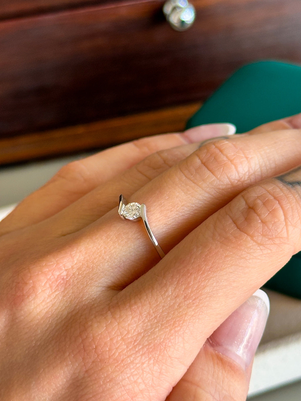 Anel Sollene Moissanite Prata 925