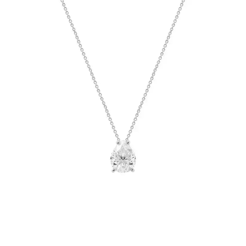 Colar Gota Moissanite Prata 925