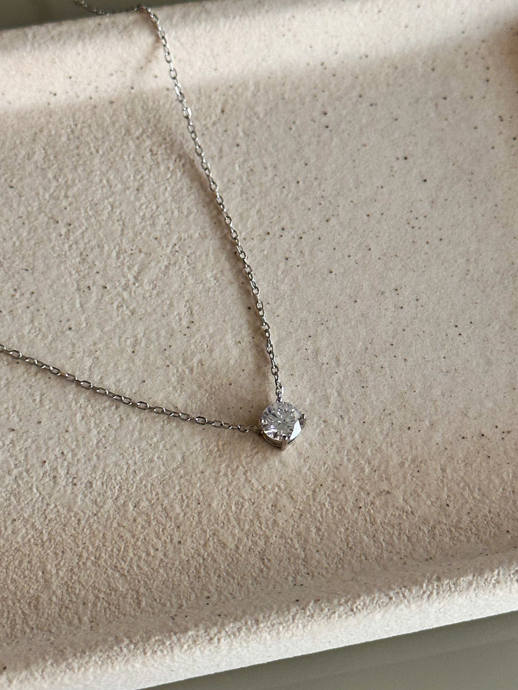 Colar Clair Zircônia Cristal 5mm Prata 925