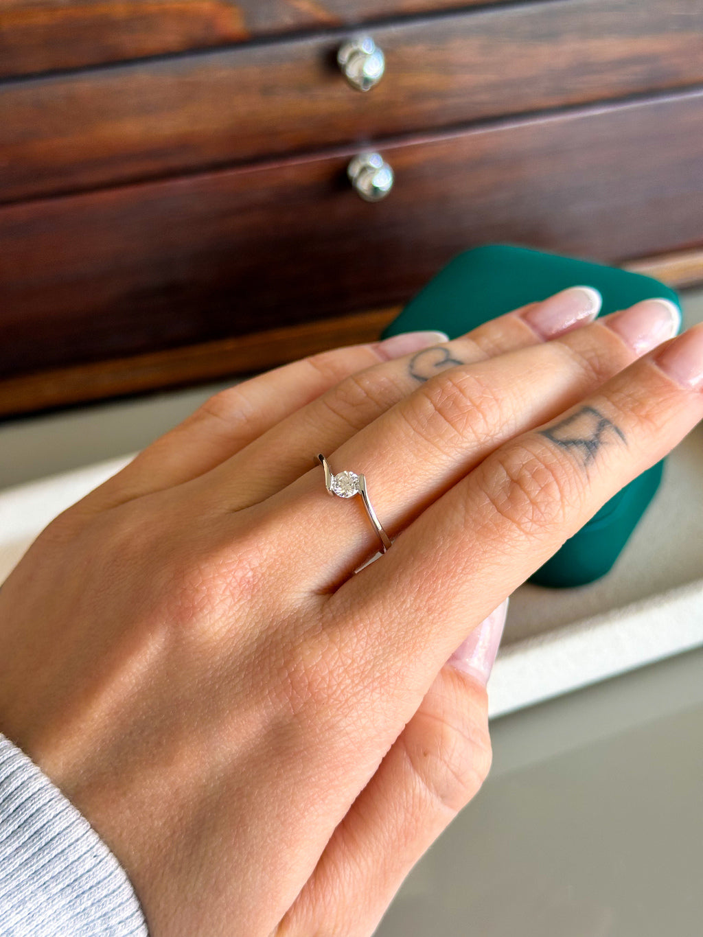 Anel Sollene Moissanite Prata 925