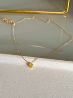 Colar Gota Yellow Prata 925