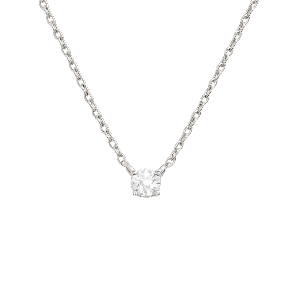 Colar Esme Moissanite 5mm Prata 925