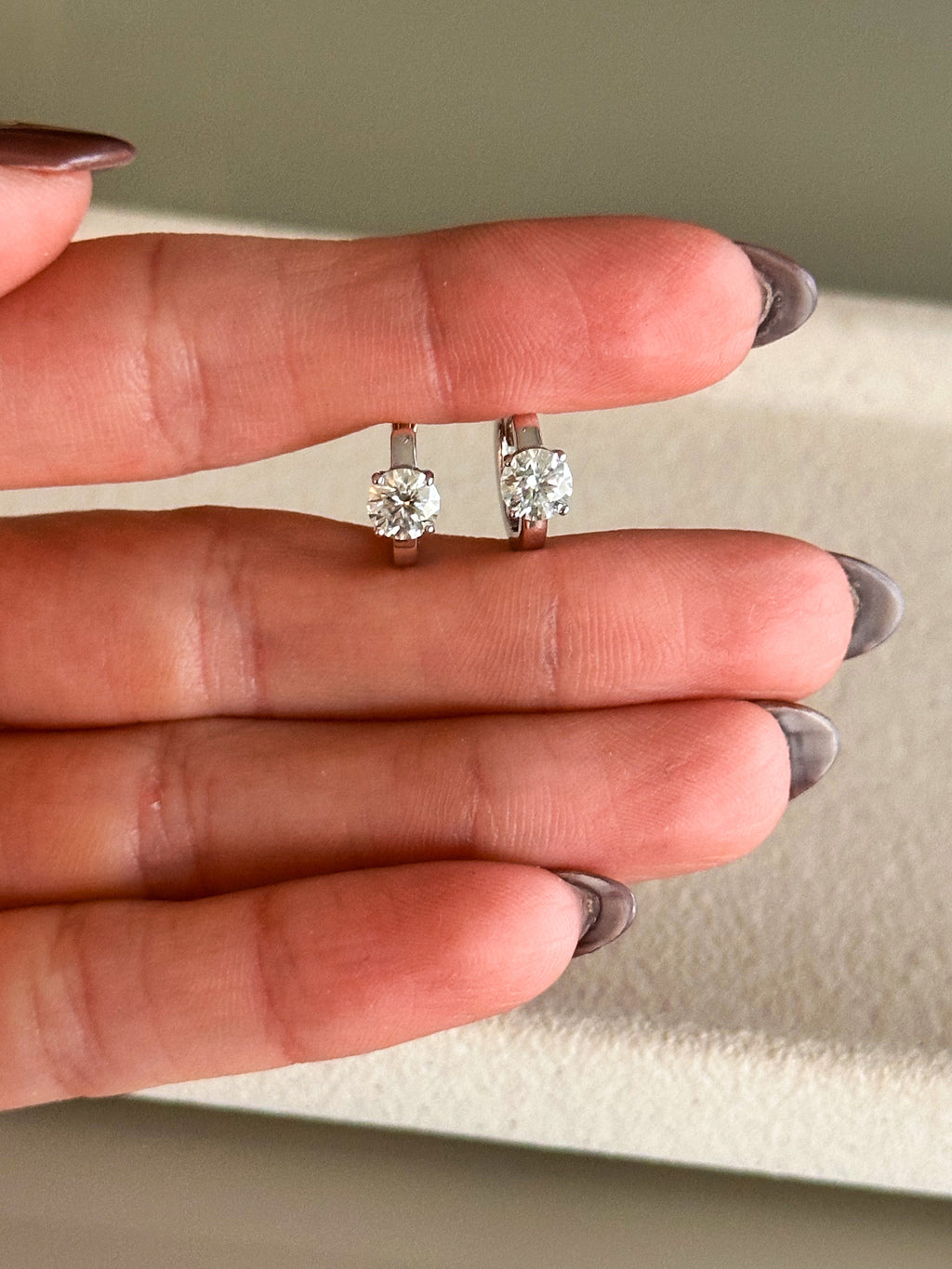 Brinco Argola Nick Moissanite Prata 925