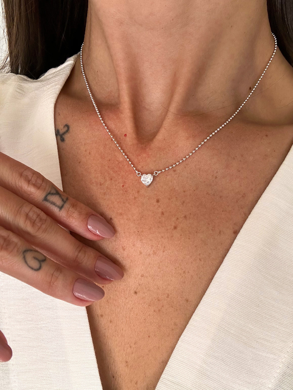 Colar Amelia Moissanite Prata 925