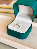 Anel Solitário Moissanite 5mm Prata 925