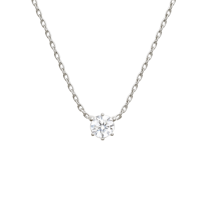 Colar Esme Moissanite 6,5mm Prata 925