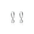 Argola Ponto de Luz Moissanite Prata 925