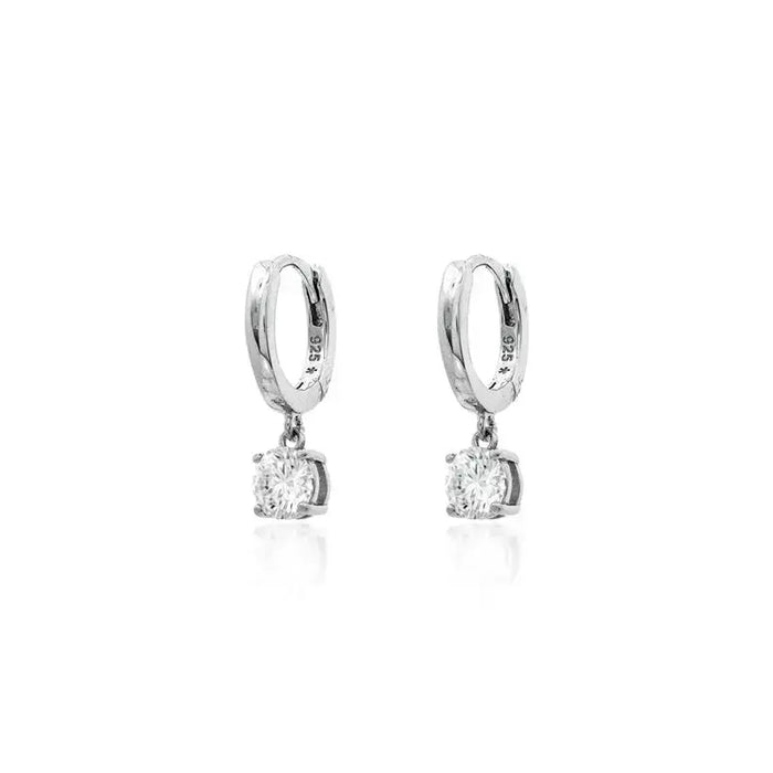 Brinco Argola Lou Moissanite Prata 925