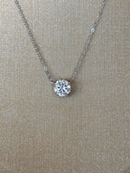 Colar Esme Moissanite 8mm Prata 925
