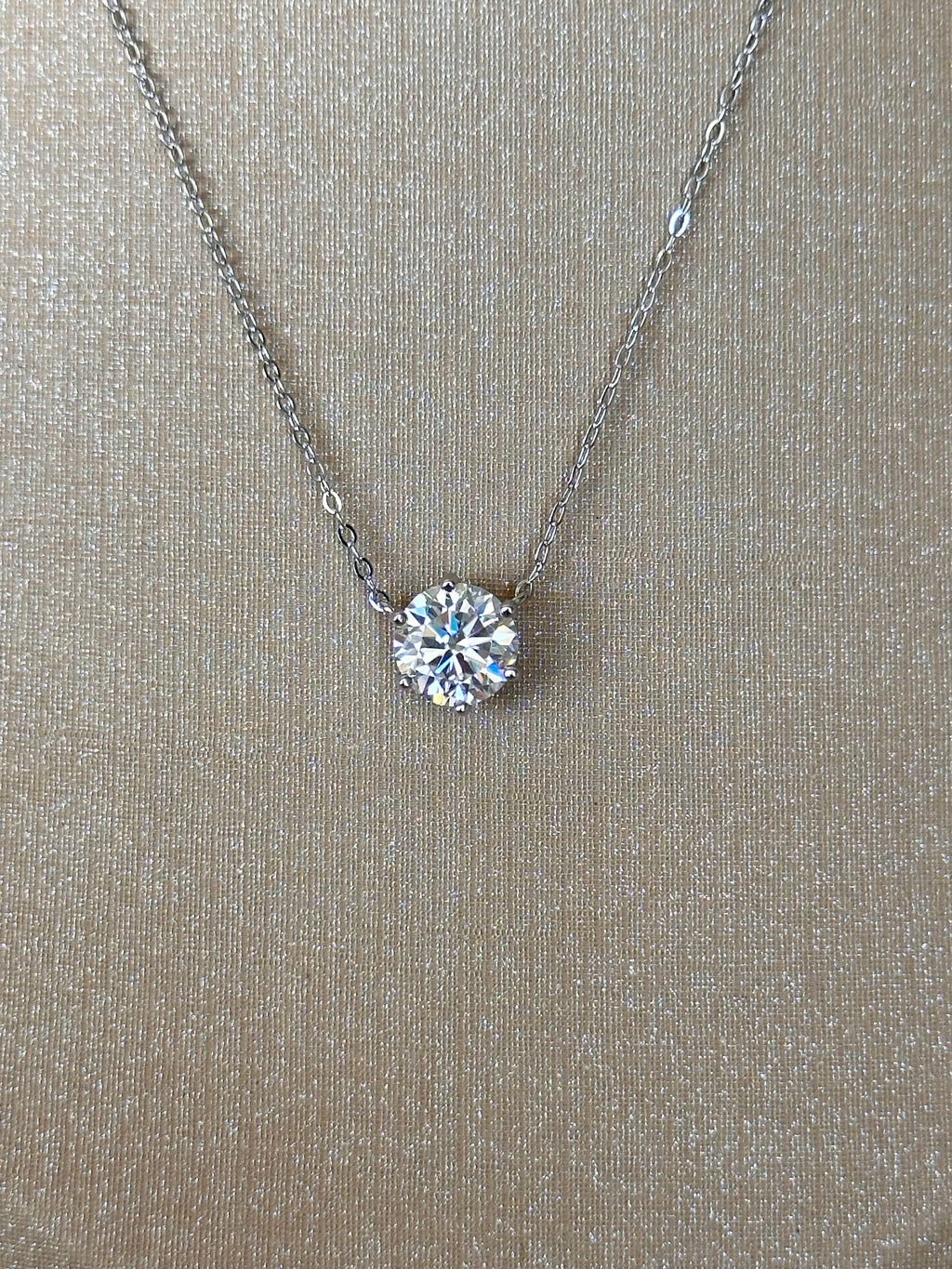 Colar Esme Moissanite 8mm Prata 925