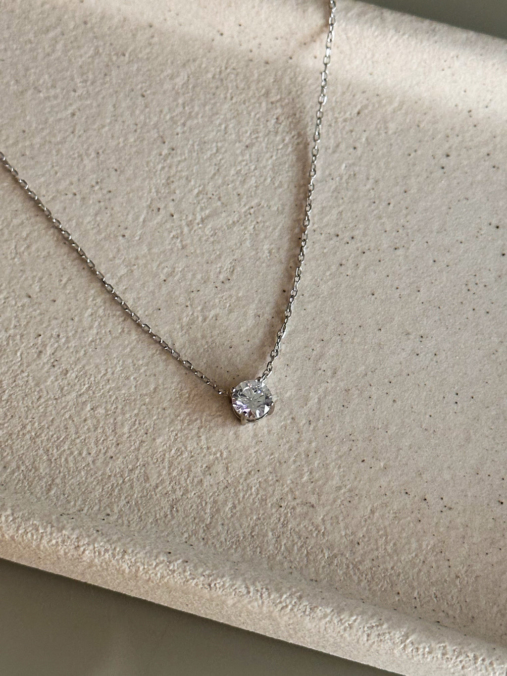 Colar Clair Zircônia Cristal 5mm Prata 925