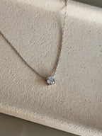 Colar Clair Zircônia Cristal 5mm Prata 925