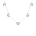 Colar Sweet Hearts Prata 925 corações zircônia — Rubiê Joias