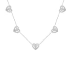 Colar Sweet Hearts Prata 925 corações zircônia — Rubiê Joias