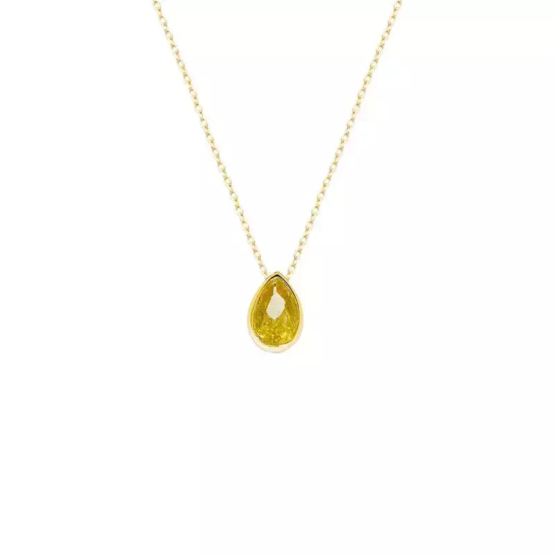 Colar Gota Yellow Prata 925