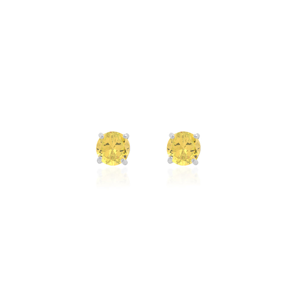 Brinco Clair Yellow Fancy Prata 925