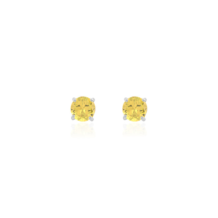 Brinco Clair Yellow Fancy Prata 925