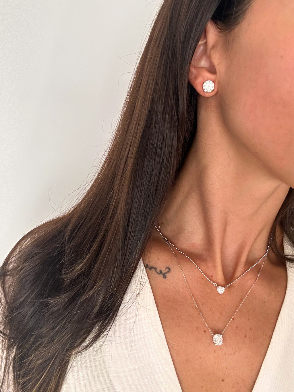 Colar Amelia Moissanite Prata 925