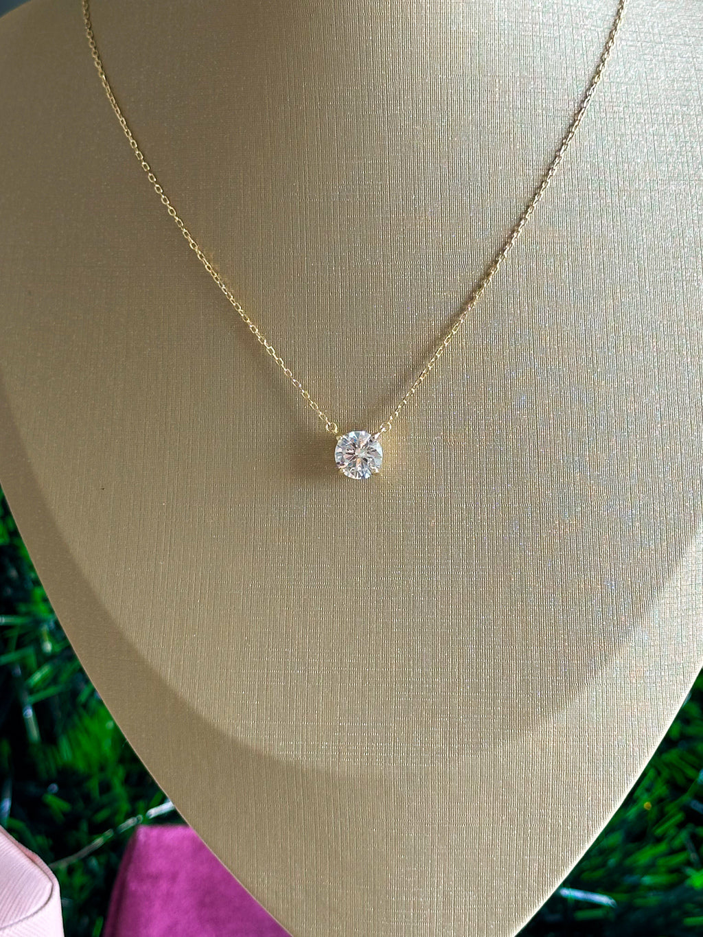Colar Clair Zircônia Cristal 8mm Prata 925
