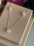 Colar Clair Zircônia Cristal 8mm Prata 925