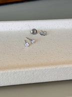 Brinco Esme Moissanite 5mm Prata 925