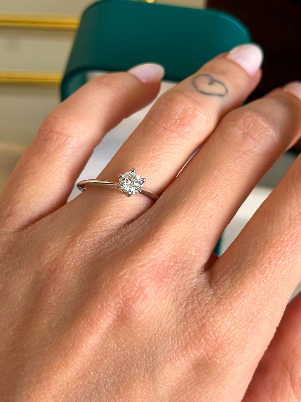Anel Solitário Moissanite 5mm Prata 925