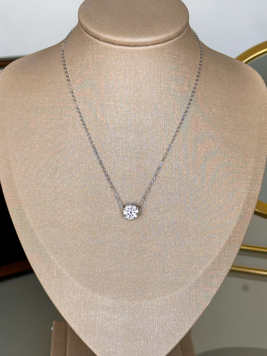 Colar Esme Moissanite 8mm Prata 925
