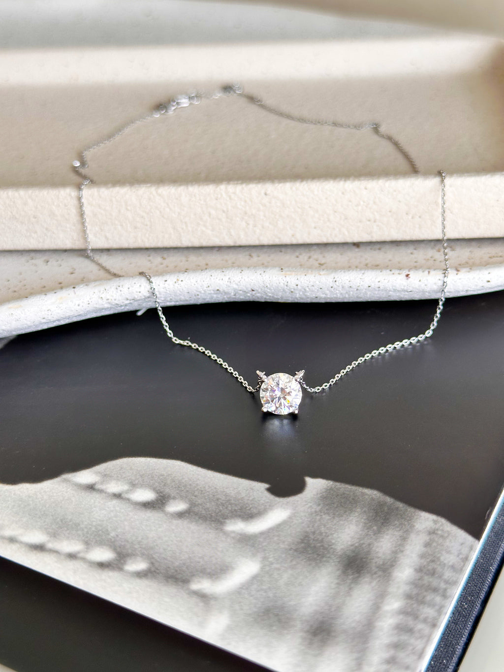 Colar Esme Moissanite 8mm Prata 925