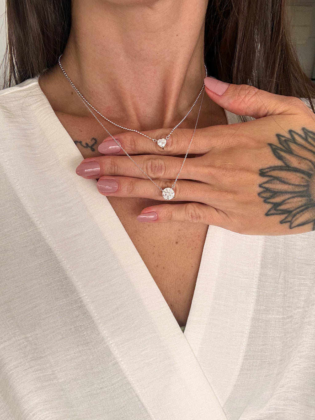 Colar Amelia Moissanite Prata 925