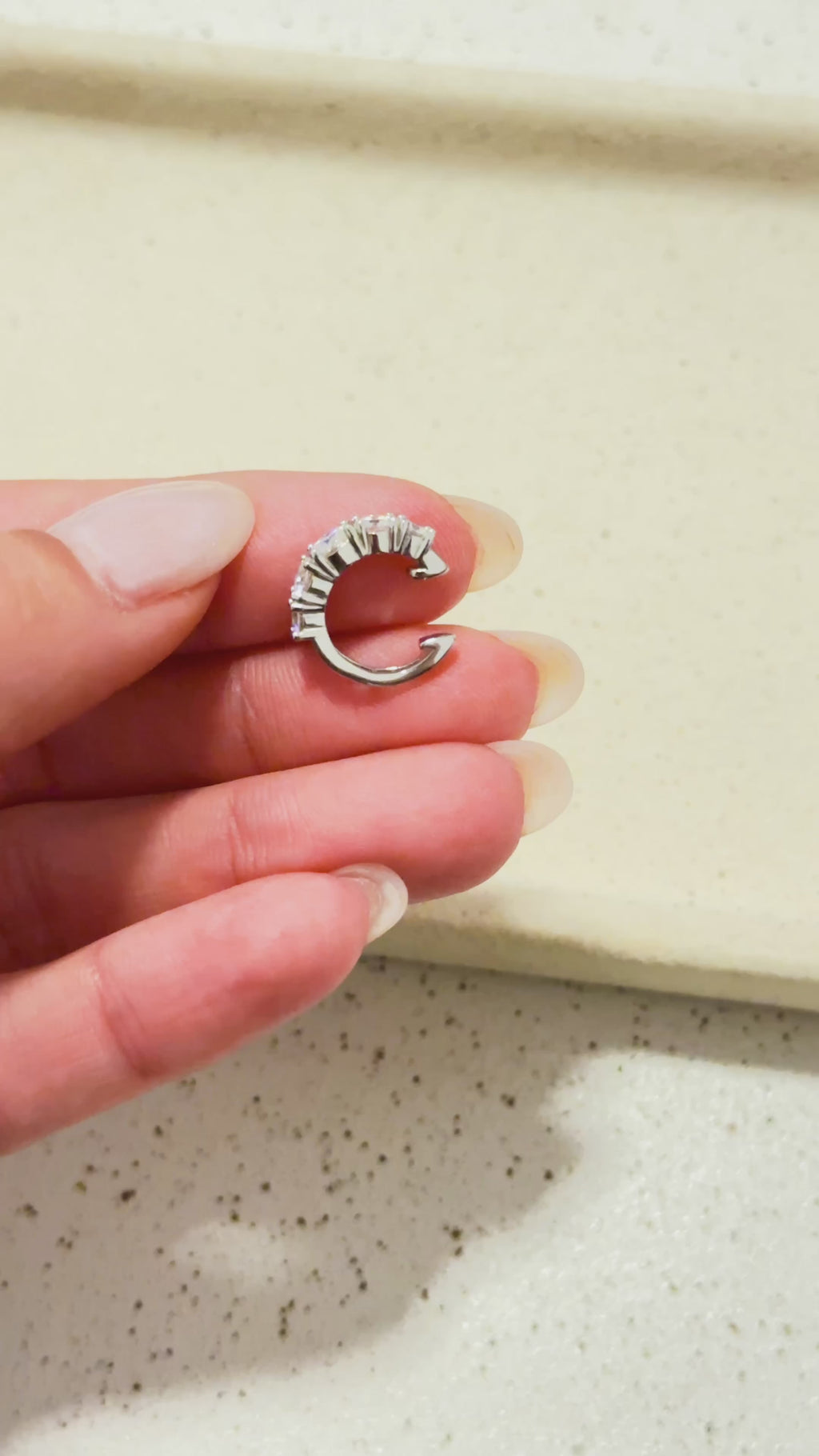 Piercing Moissanite Prata 925